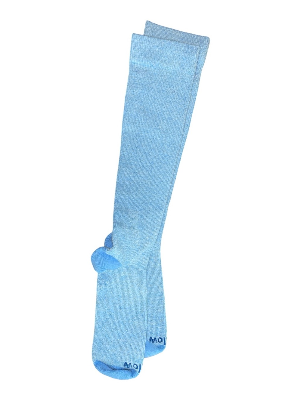 Wellow Premium Compression Socks X-Large Wide Calf Light Blue Knee High EUC